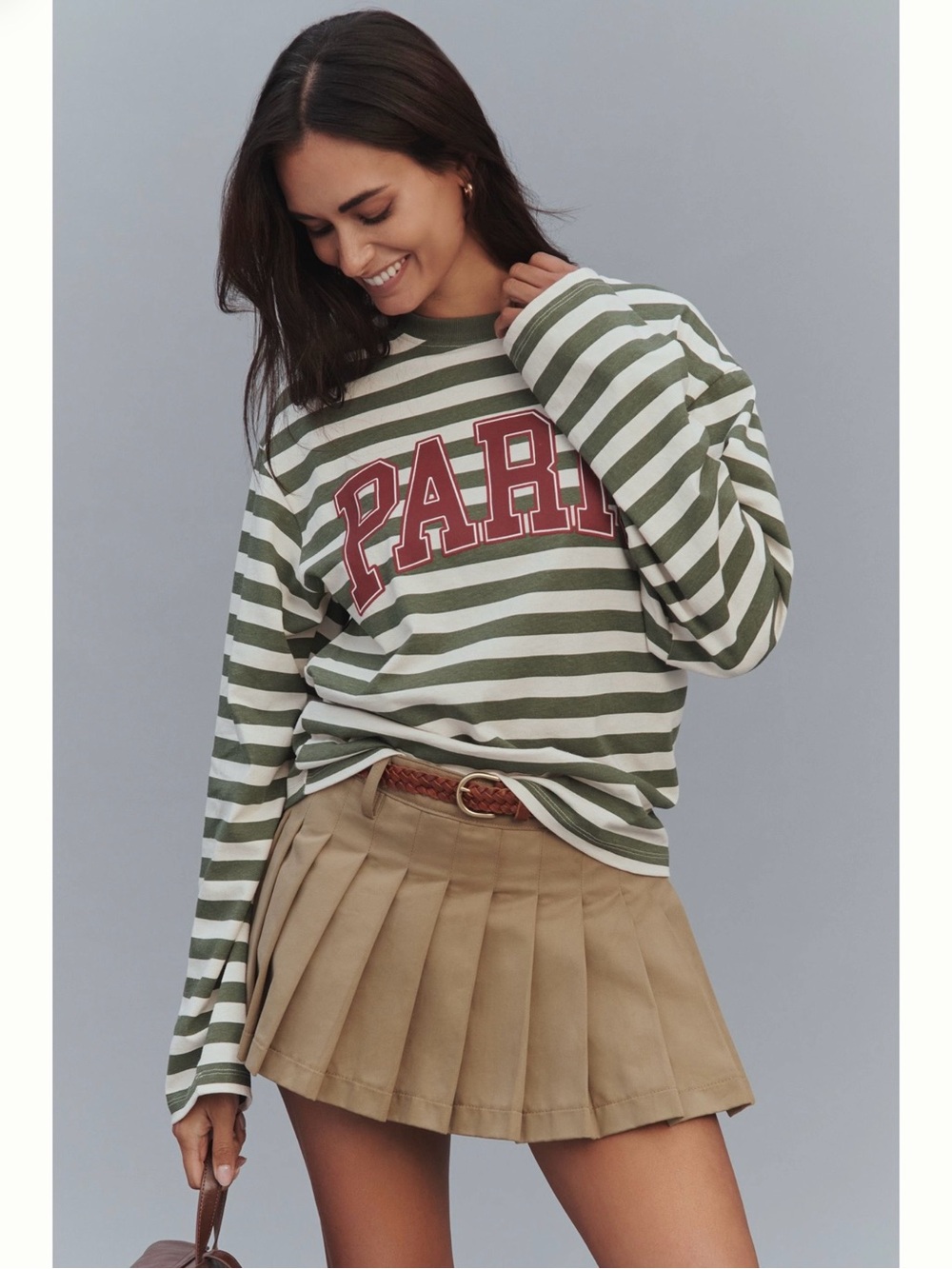 Anthropologie City Top Paris Long Sleeve Top Size Medium NWT